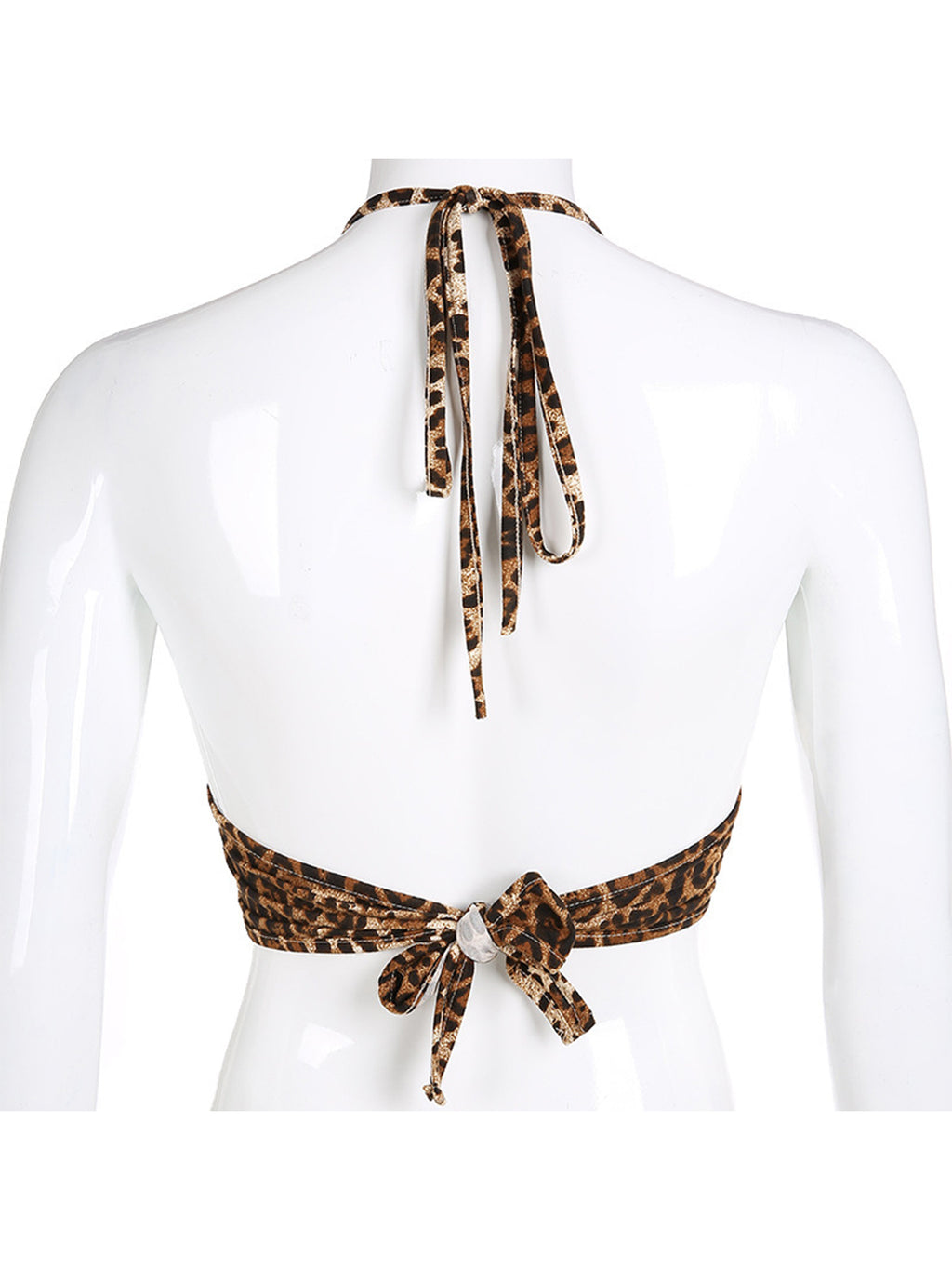 Top tubo con cuello halter y bandera estadounidense