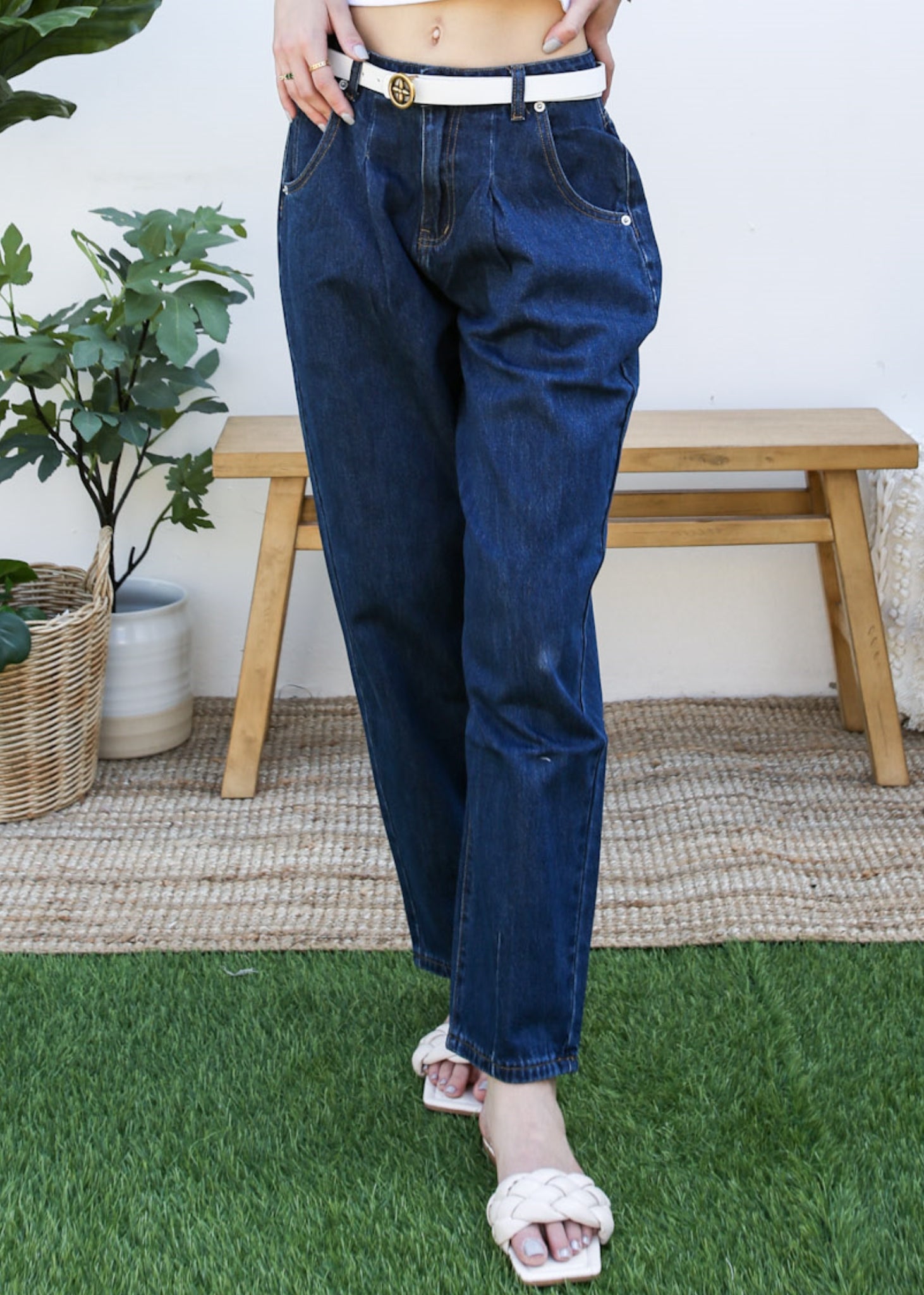 Pantalones vaqueros holgados de cintura alta