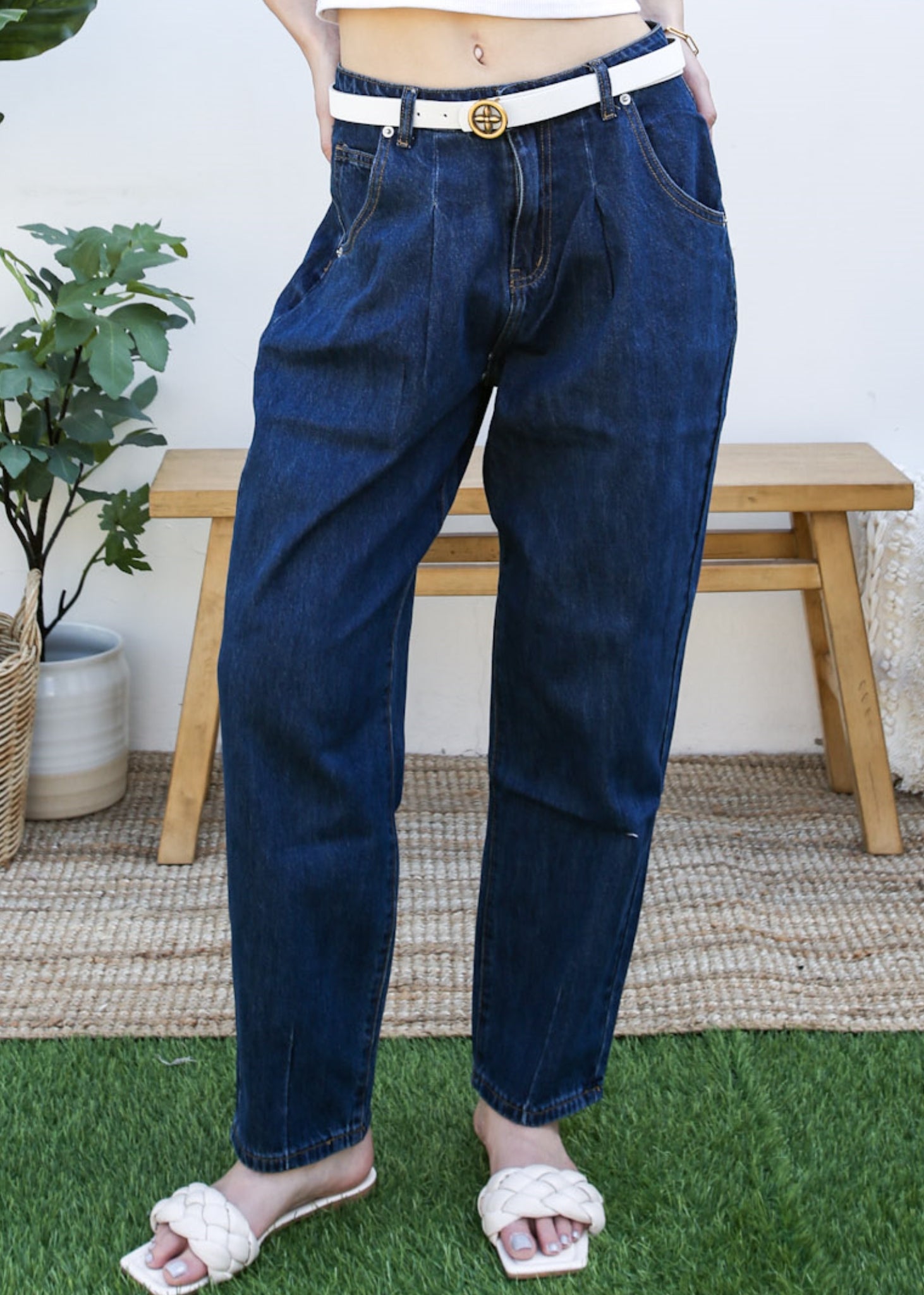 Pantalones vaqueros holgados de cintura alta