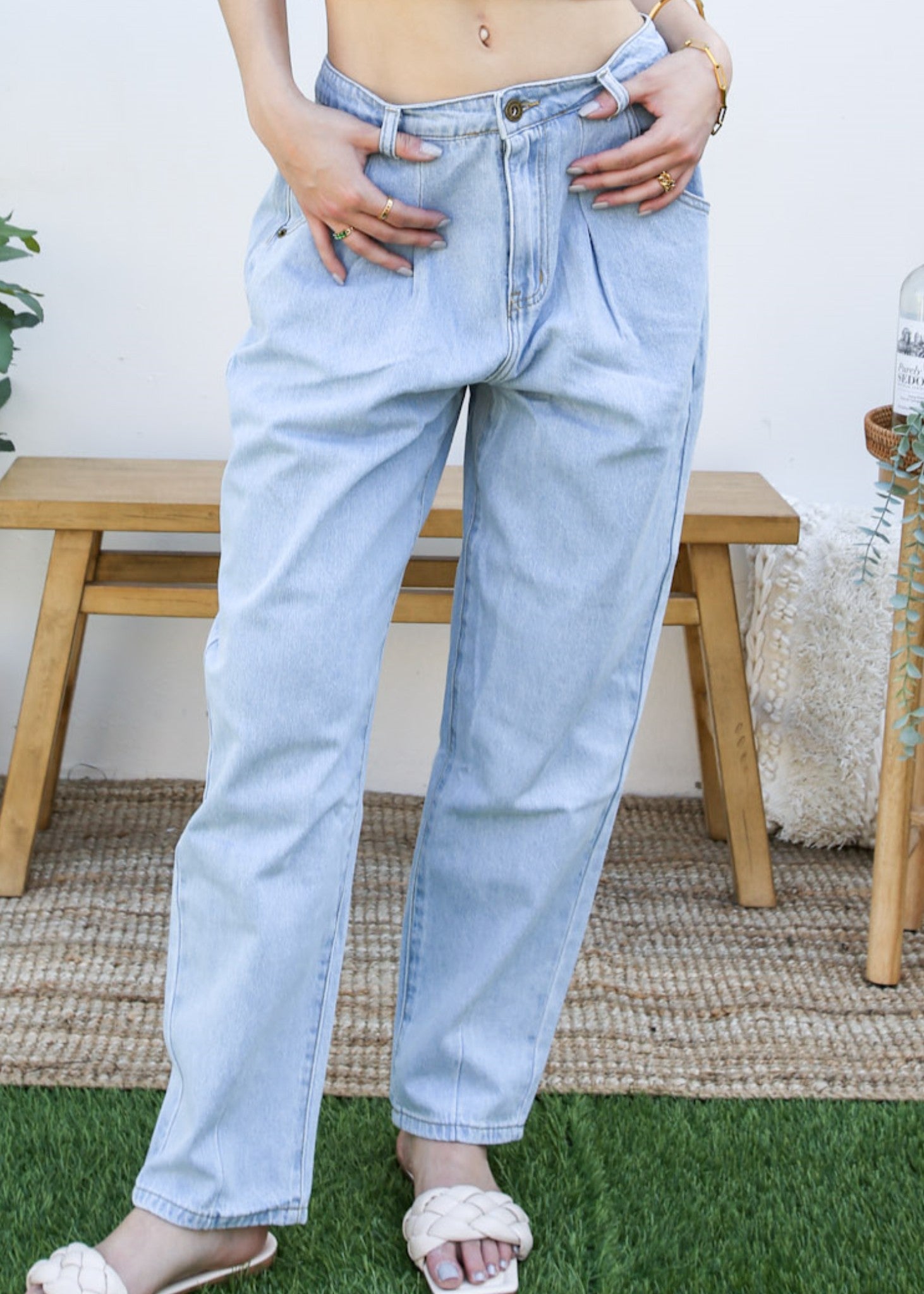 Pantalones vaqueros holgados de cintura alta