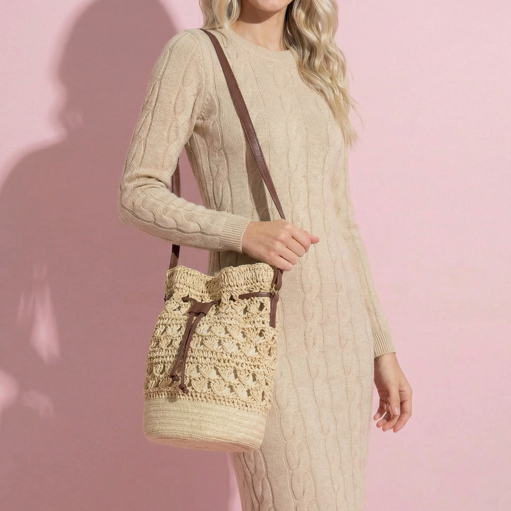Anna-Kaci Women's Bohemian - Style Crochet Shoulder Bag