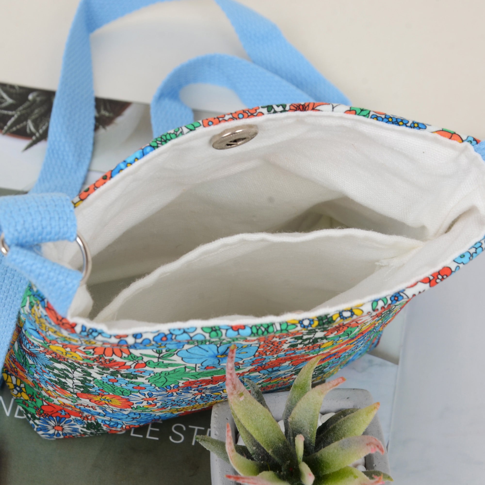 Anna-Kaci Women's Floral Canvas Crossbody Bag-Colorful Artistic Shoulder Purse