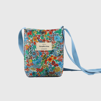 Anna-Kaci Women's Floral Canvas Crossbody Bag-Colorful Artistic Shoulder Purse