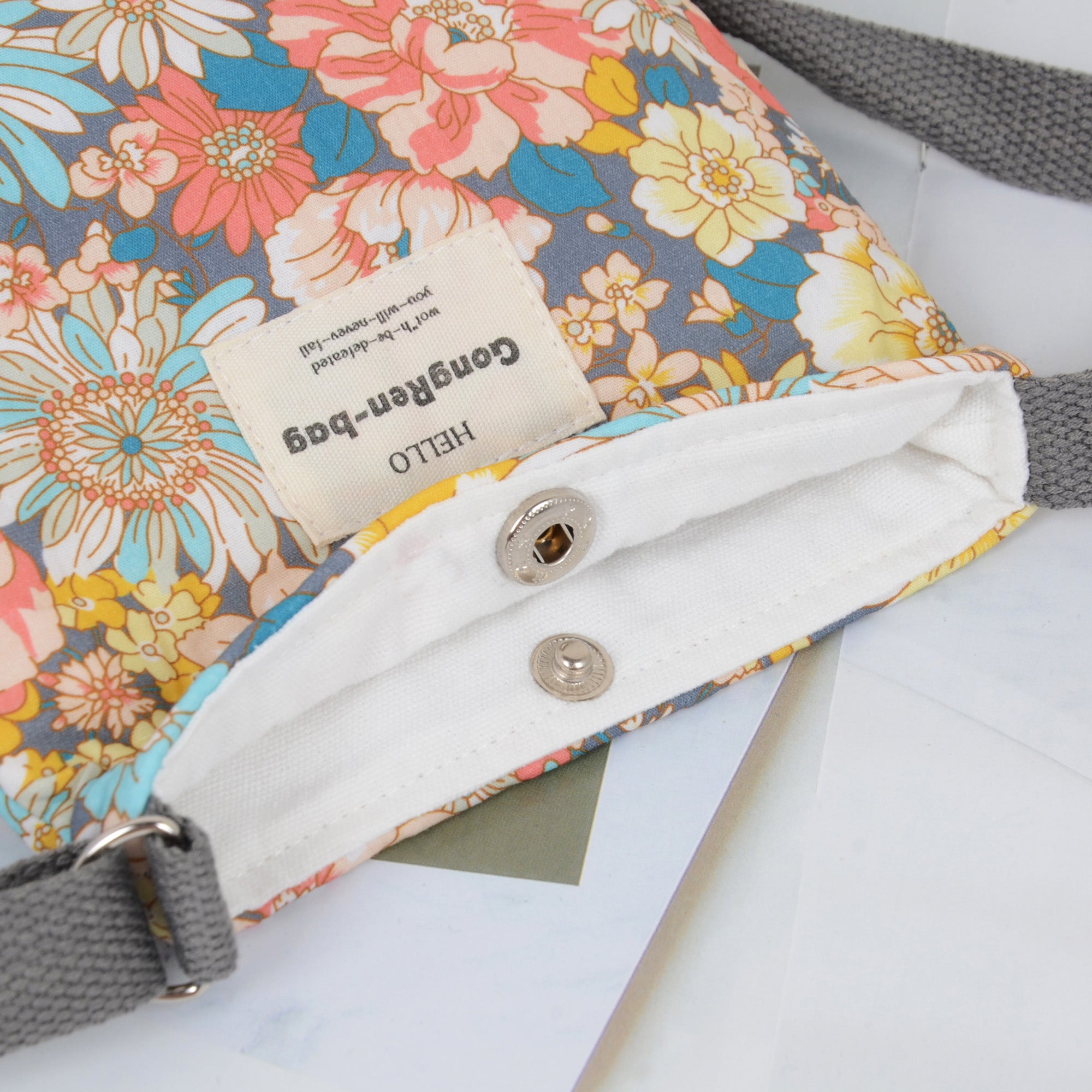 Anna-Kaci Women's Floral Canvas Crossbody Bag-Colorful Artistic Shoulder Purse