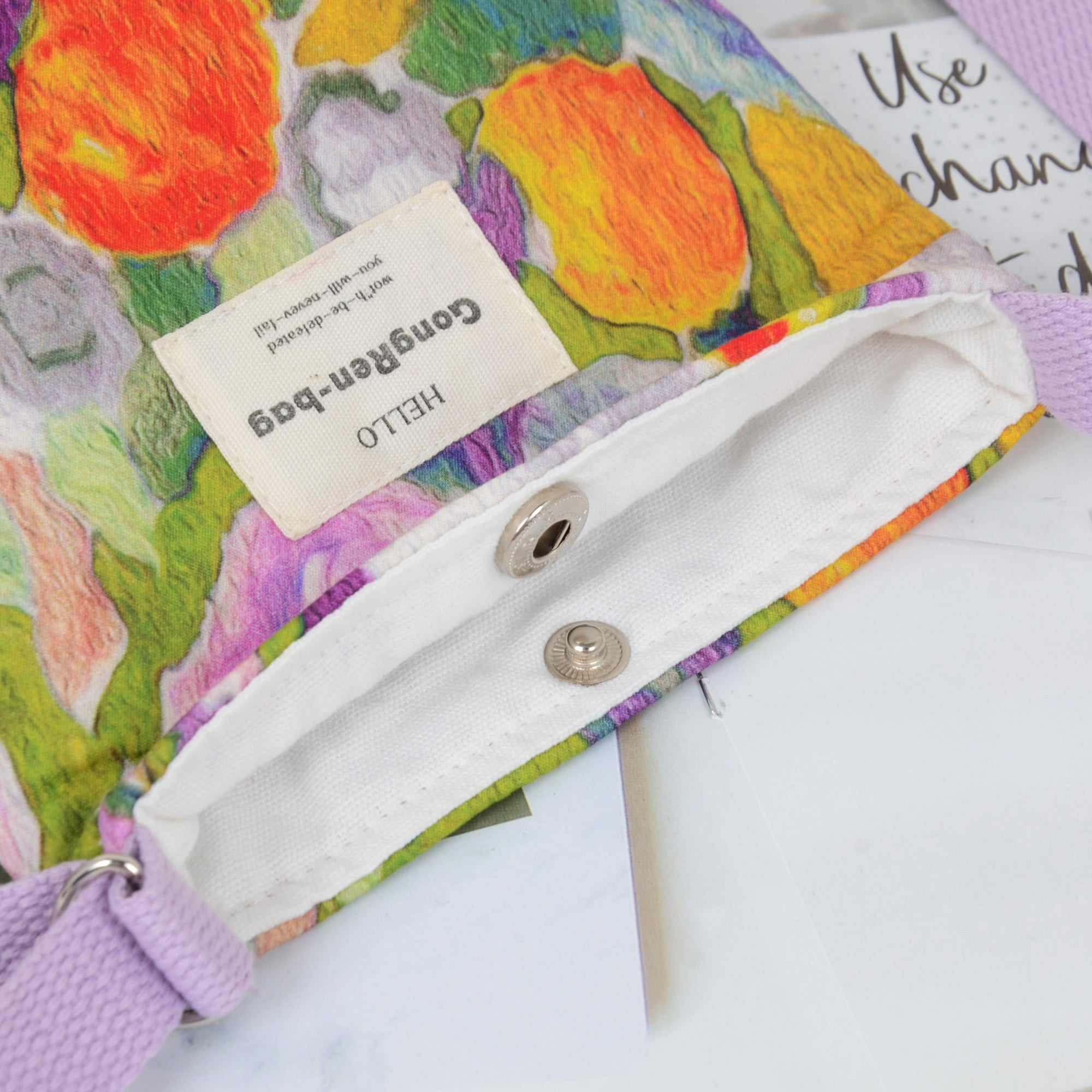 Anna-Kaci Women's Floral Canvas Crossbody Bag-Colorful Artistic Shoulder Purse