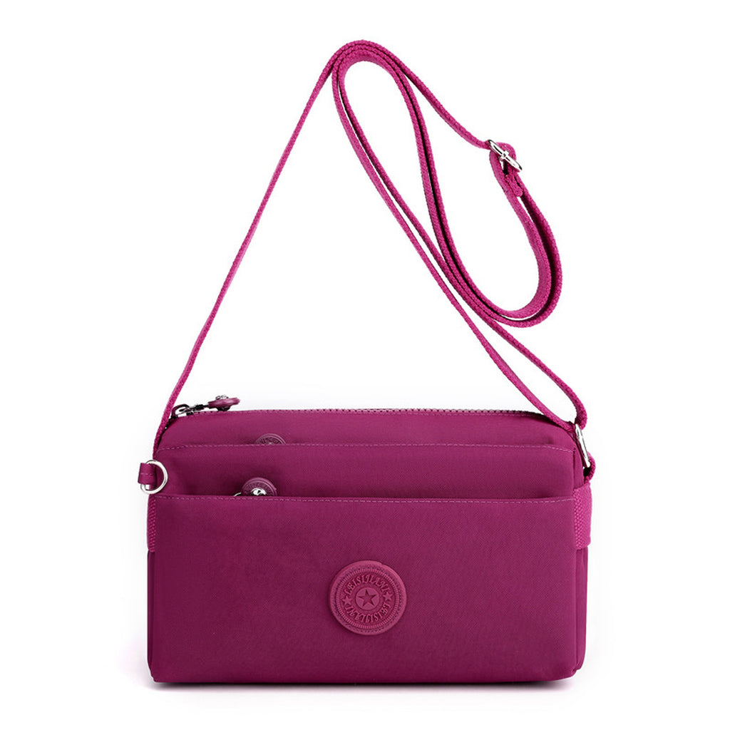 Anna-Kaci Women's Lightweight Nylon Crossbody Bag-Compact Travel Shoulder Purse