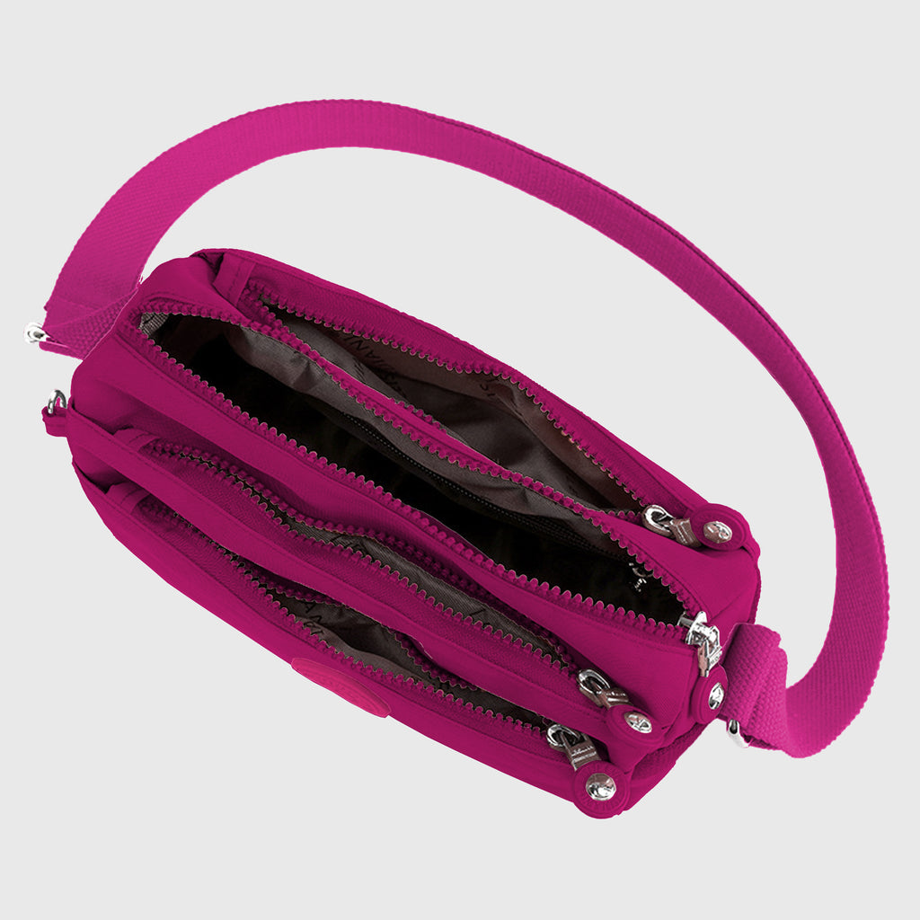 Anna-Kaci Women's Lightweight Nylon Crossbody Bag-Compact Travel Shoulder Purse