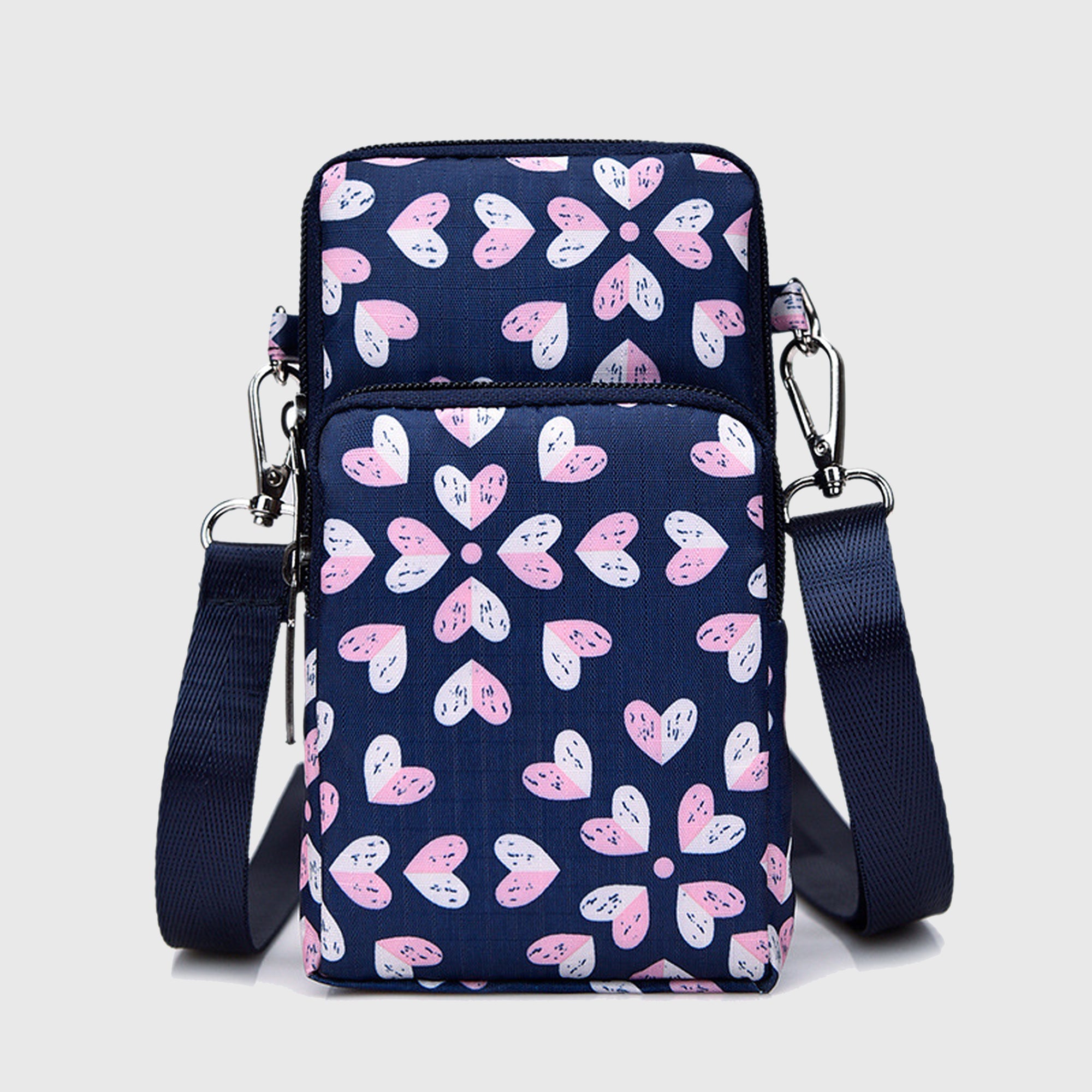 Anna-Kaci Women's Floral Oxford Cloth Crossbody Bag-Lightweight Compact Shoulder Purse
