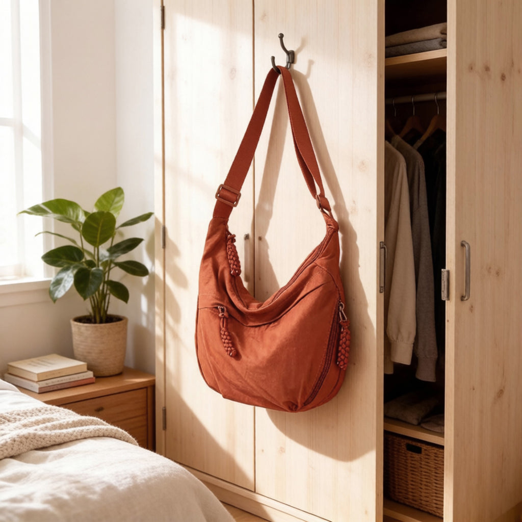 Anna-Kaci Women's Casual Canvas Hobo Shoulder Bag