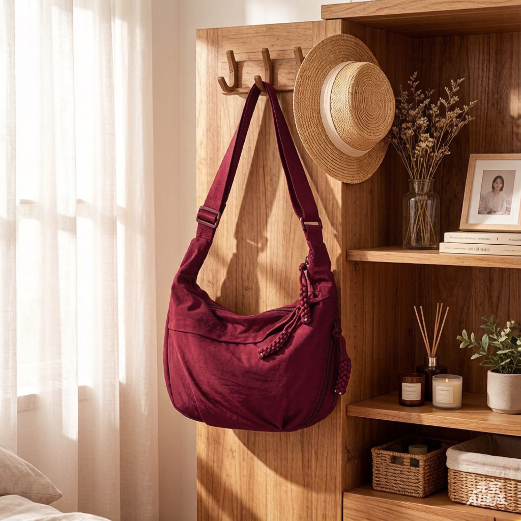 Anna-Kaci Women's Casual Canvas Hobo Shoulder Bag