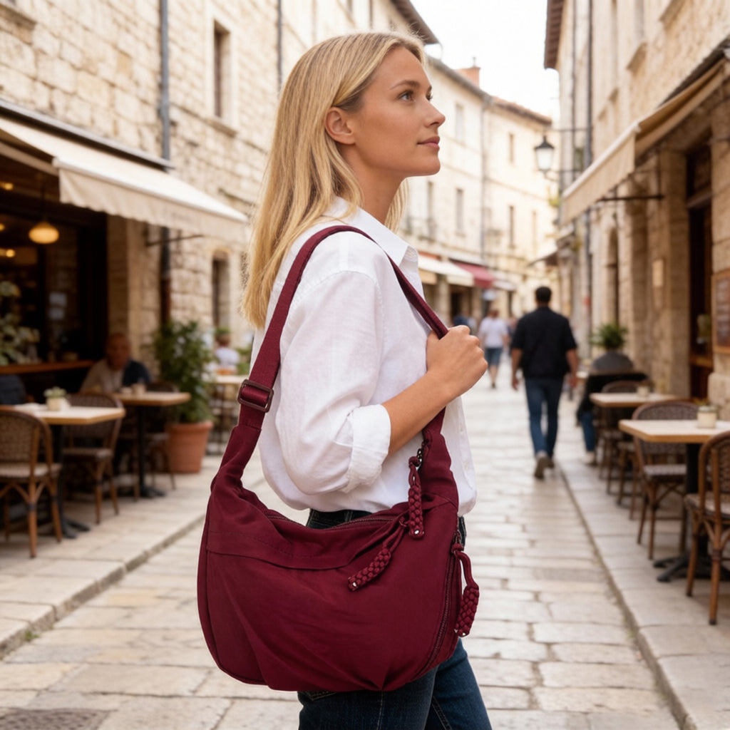 Anna-Kaci Women's Casual Canvas Hobo Shoulder Bag