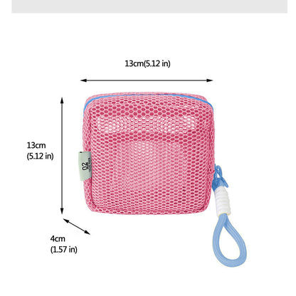 Anna-Kaci Women's Mesh Cosmetic Bag with Wrist Strap-Small Travel Organizer Pouch