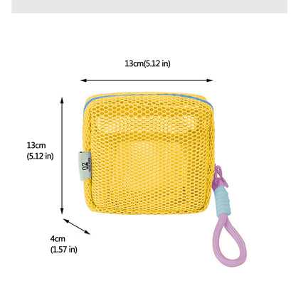 Anna-Kaci Women's Mesh Cosmetic Bag with Wrist Strap-Small Travel Organizer Pouch