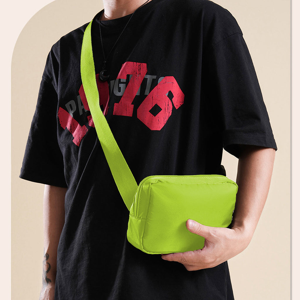 Anna-Kaci Canvas Chest Bag - Compact Crossbody Shoulder Bag