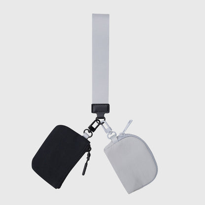 Anna-Kaci Dual - Pocket Hanging Wallet with Strap - Ideal for Cash, Cards and Small Items