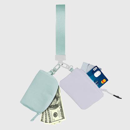 Anna-Kaci Dual - Pocket Hanging Wallet with Strap - Ideal for Cash, Cards and Small Items