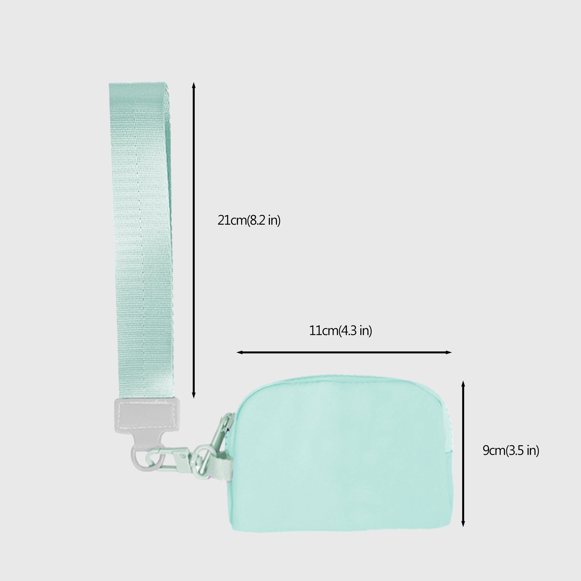 Anna-Kaci Dual - Pocket Hanging Wallet with Strap - Ideal for Cash, Cards and Small Items