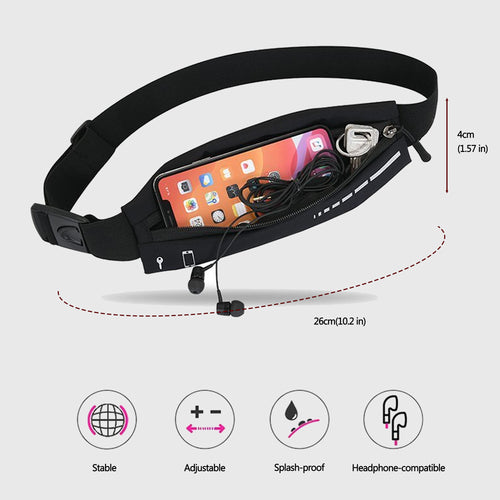 Anna-Kaci Adjustable Waist Bag - Splash - Proof Running Belt