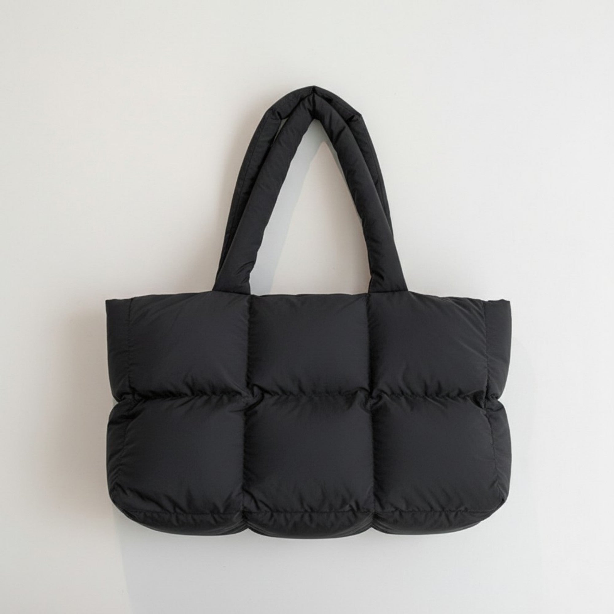 Anna-Kaci Women's Quilted Puffer Tote Bag with Padded Structure and Soft Top Handles