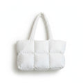 Anna-Kaci Women's Quilted Puffer Tote Bag with Padded Structure and Soft Top Handles