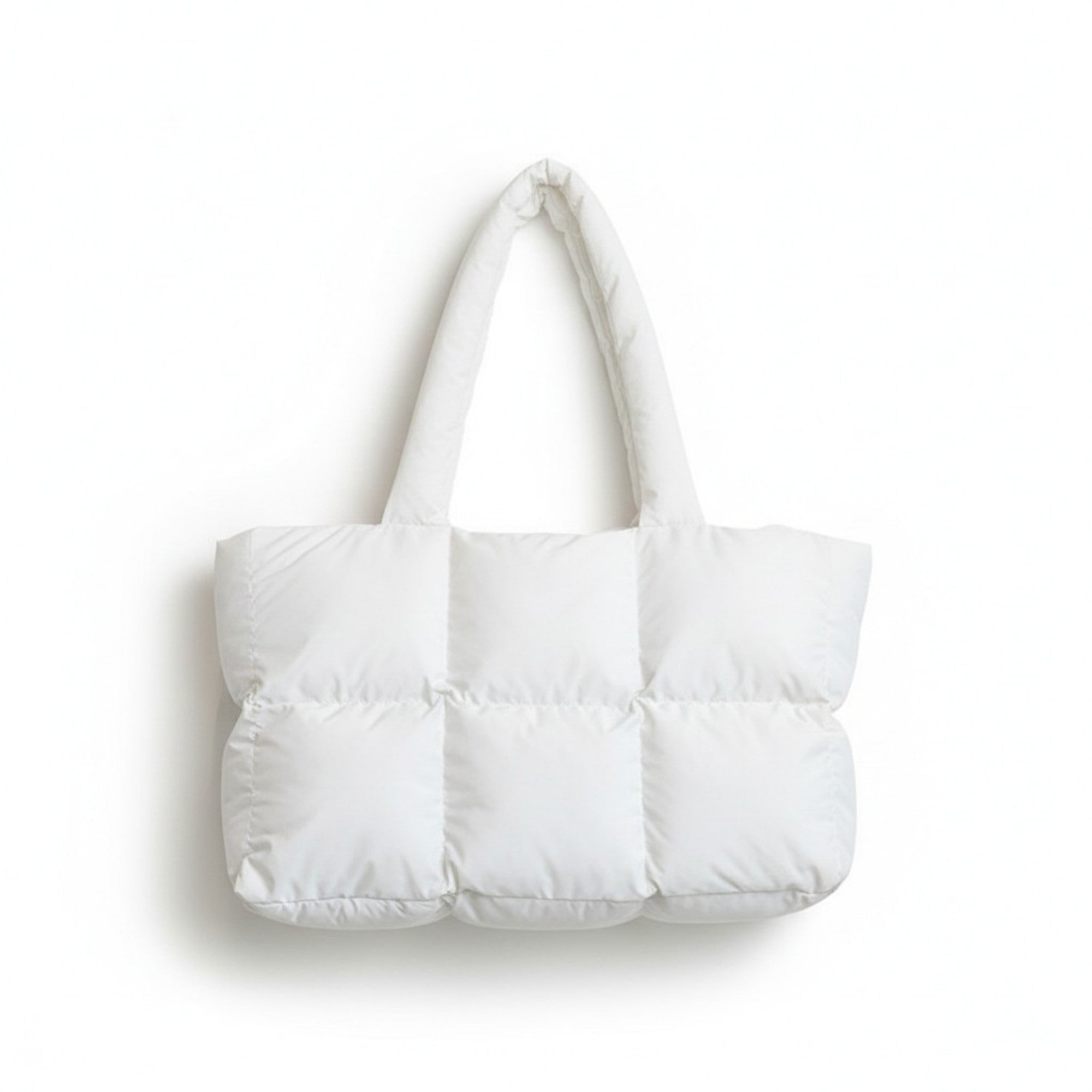Anna-Kaci Women's Quilted Puffer Tote Bag with Padded Structure and Soft Top Handles