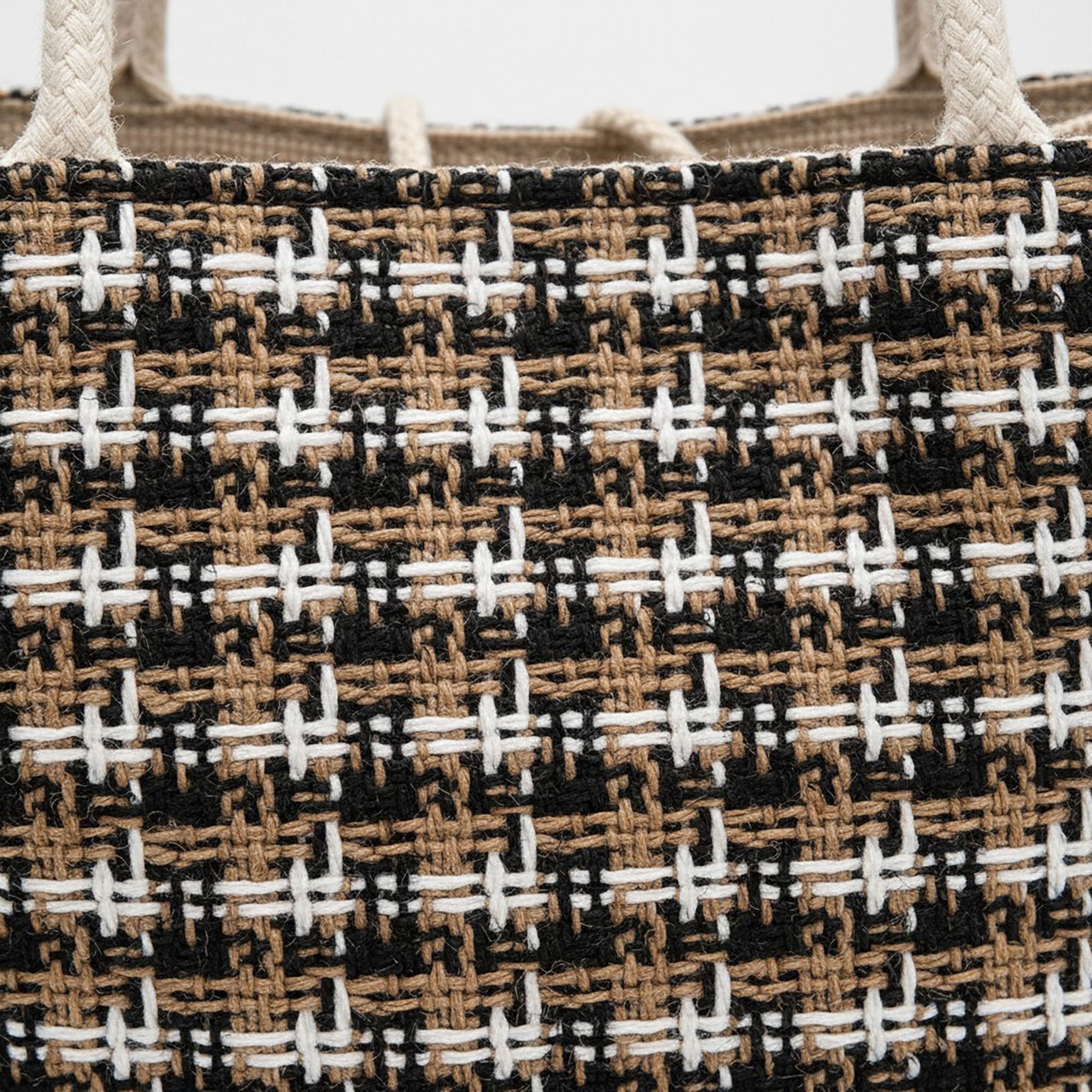 Anna-Kaci Women's Woven Mini Tote Handbag with Pom Pom Charm and Top Handle