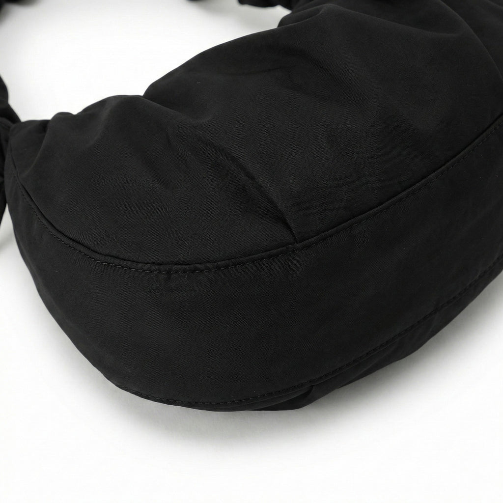 Anna-Kaci Women's Ruched Shoulder Bag with Adjustable Drawstring Sides Soft Lightweight Fabric