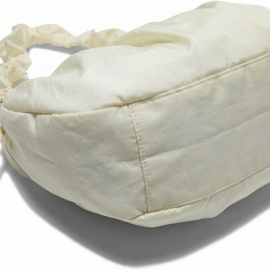 Anna-Kaci Women's Ruched Shoulder Bag with Adjustable Drawstring Sides Soft Lightweight Fabric