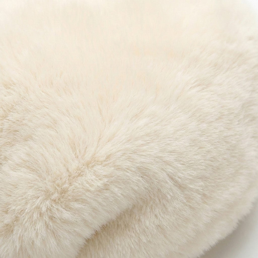 Anna-Kaci Women's Faux Fur Clutch Handbag with Gold Tone Kiss Lock Closure Top Handle and Chain Strap