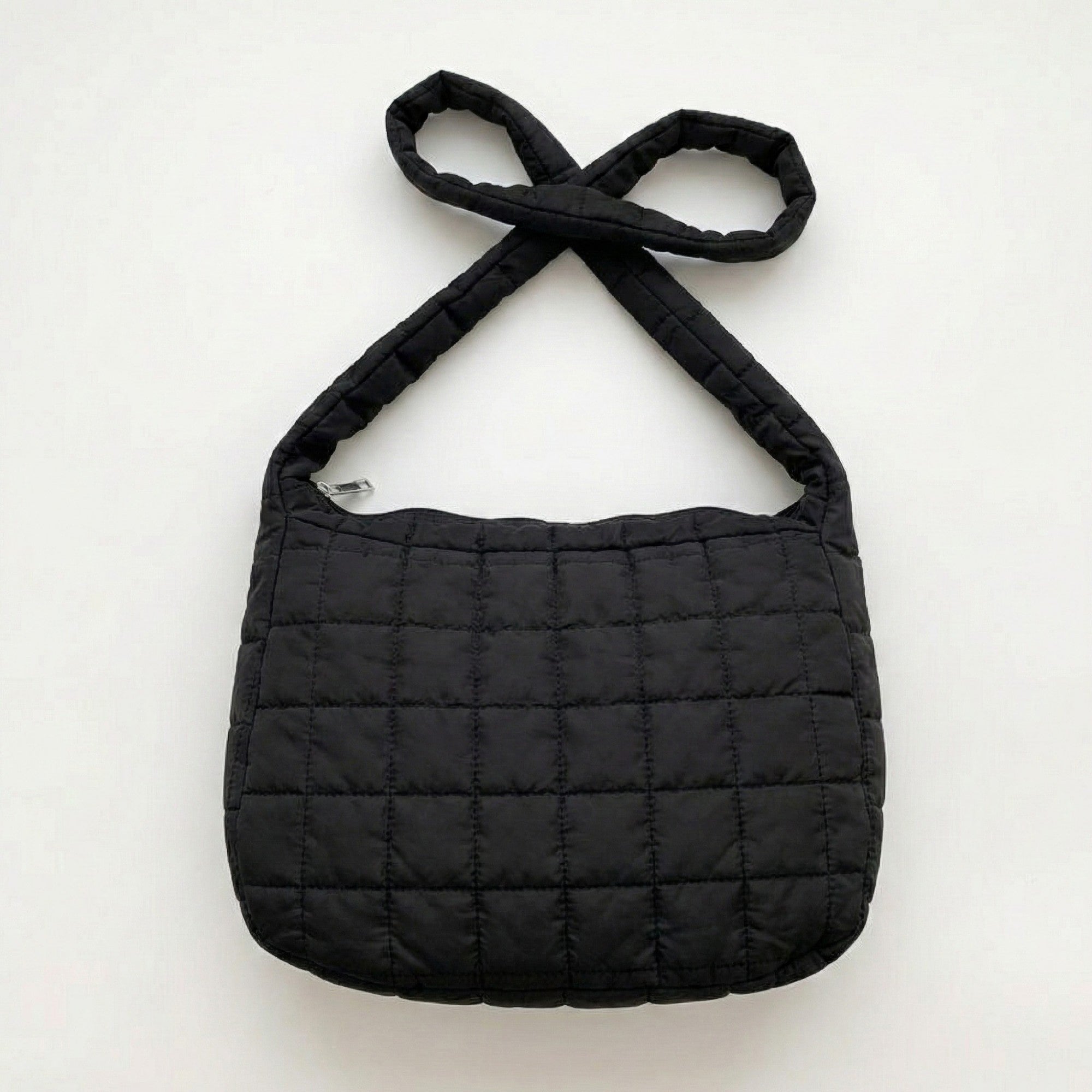 Anna-Kaci Women's Quilted Shoulder Bag with Padded Strap Soft Lightweight Nylon Construction