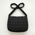 Anna-Kaci Women's Quilted Shoulder Bag with Padded Strap Soft Lightweight Nylon Construction