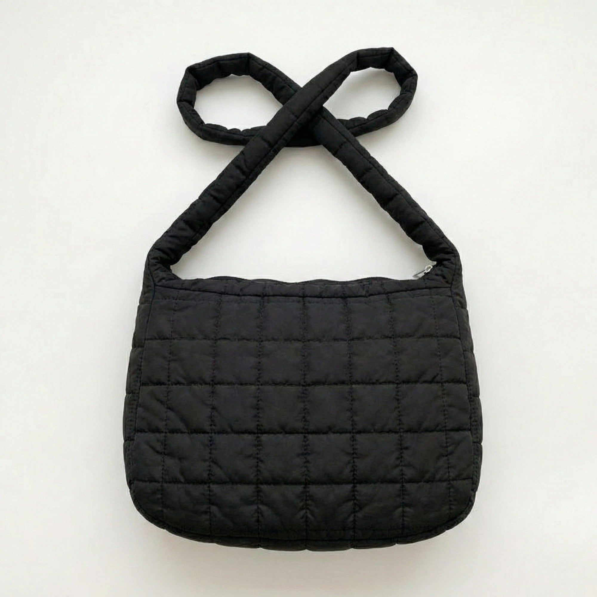 Anna-Kaci Women's Quilted Shoulder Bag with Padded Strap Soft Lightweight Nylon Construction