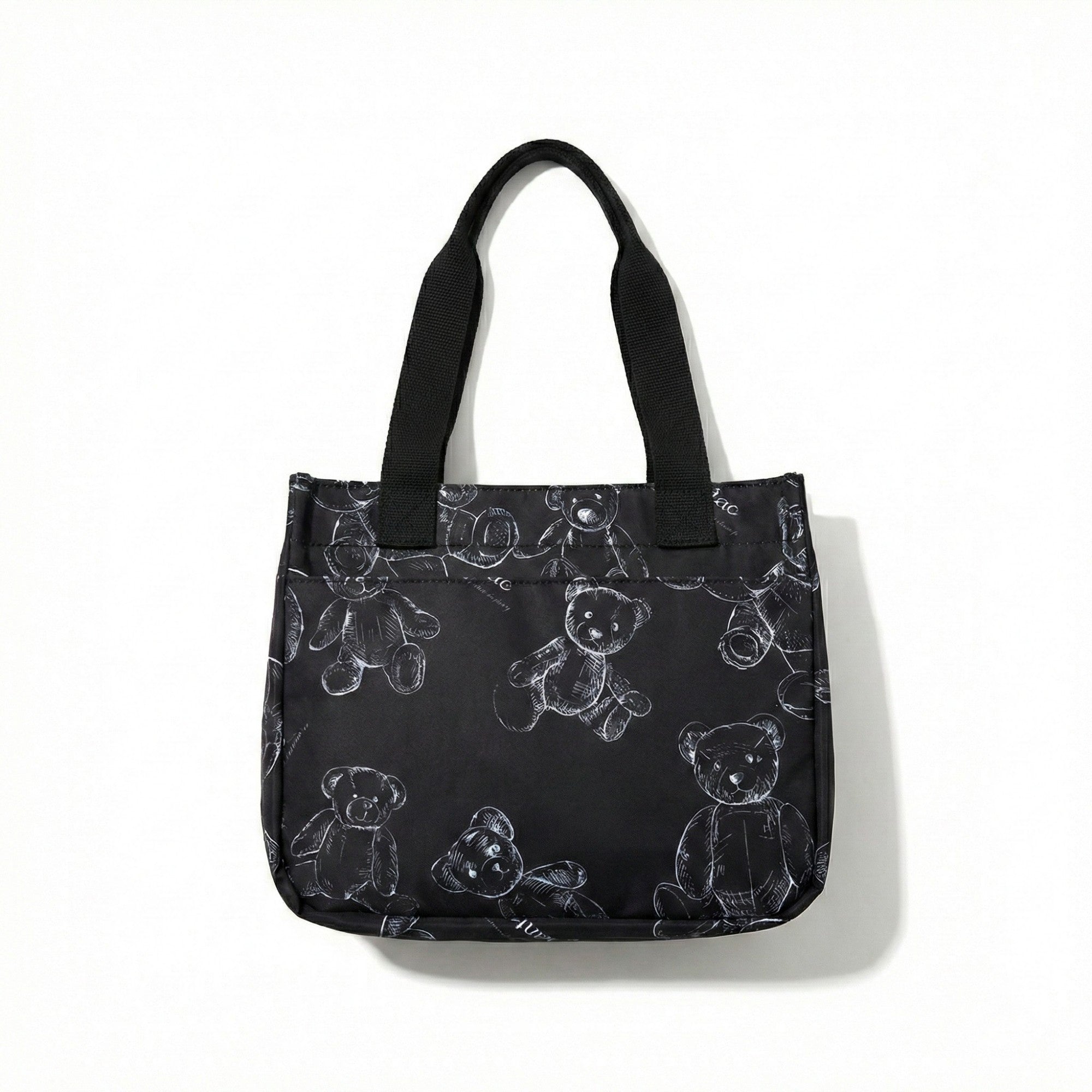 Anna-Kaci Women's Insulated Lunch Tote Bag with Teddy Bear Print Adjustable Shoulder Strap