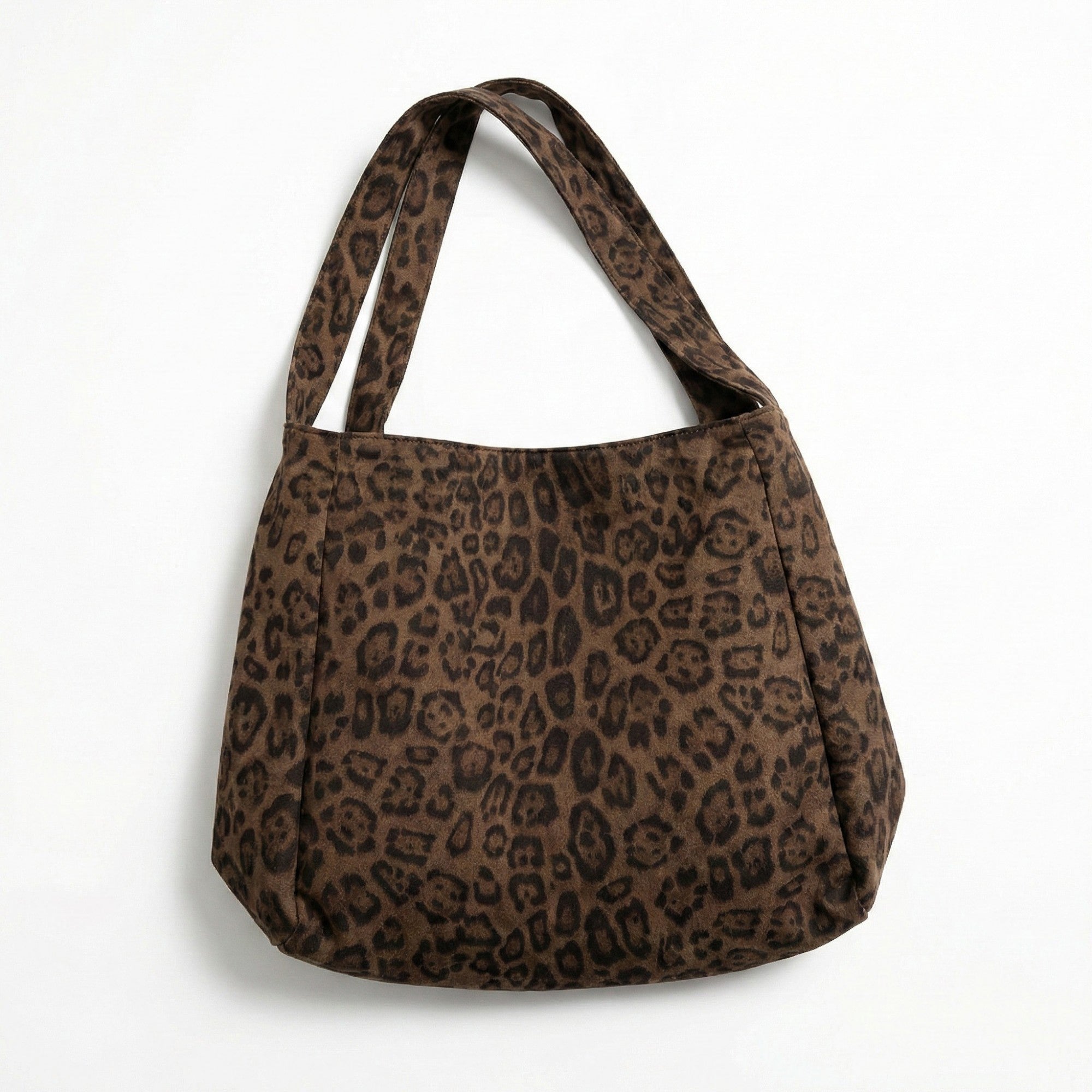 Anna-Kaci Women's Leopard Print Hobo Shoulder Bag with Soft Slouchy Silhouette and Wide Strap