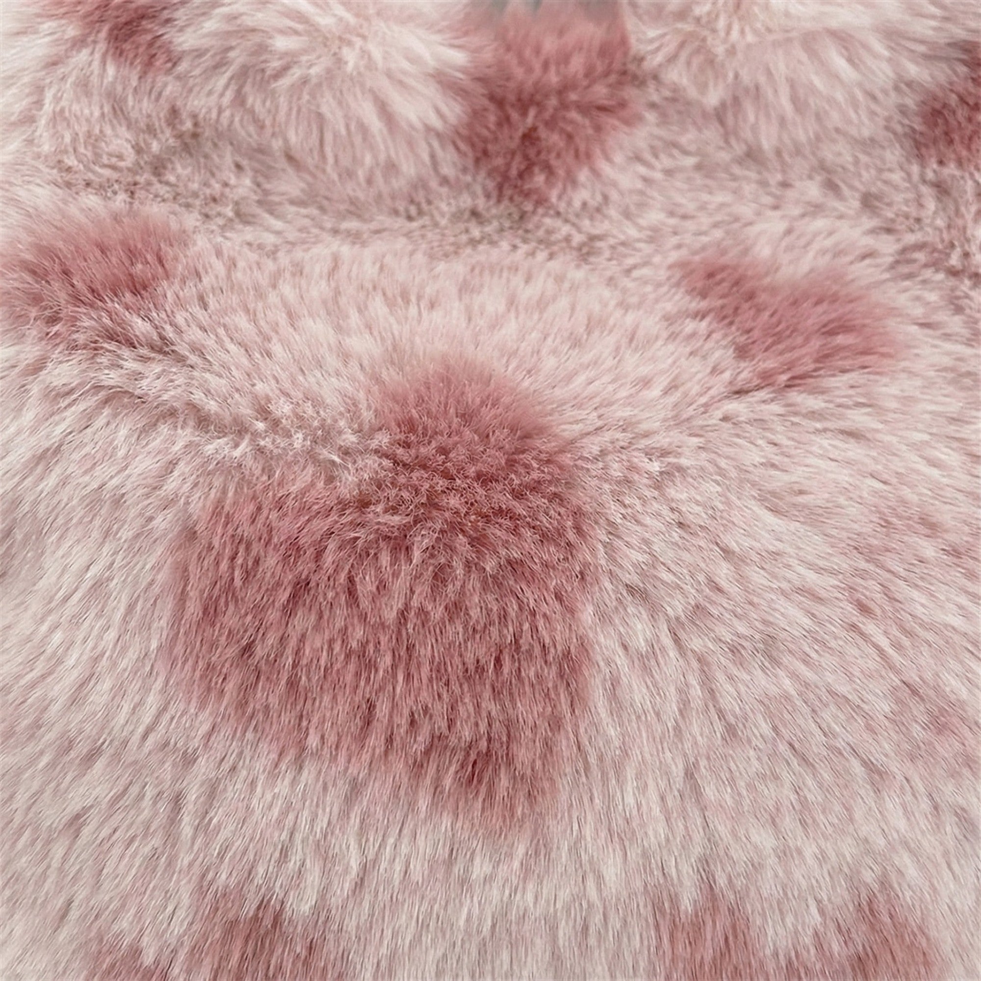 Anna-Kaci Women's Faux Fur Shoulder Tote Bag with Heart Pattern Soft Plush Texture and Wide Handles