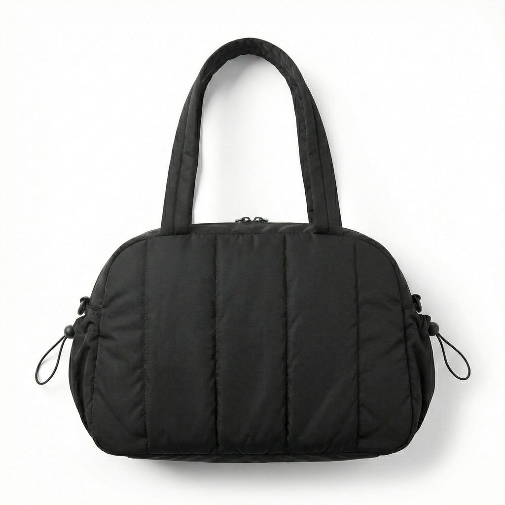 Anna-Kaci Women's Quilted Sports Duffle Bag with Adjustable Shoulder Strap Multi Pocket Storage