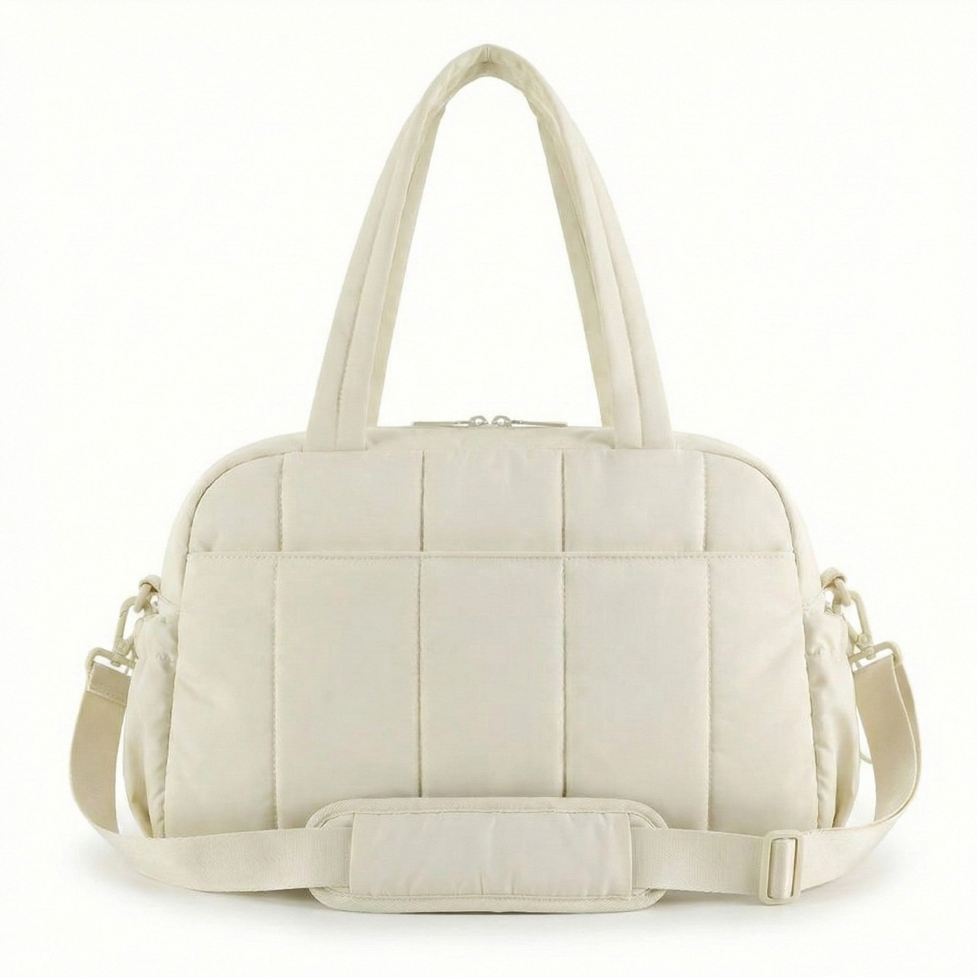 Anna-Kaci Women's Quilted Sports Duffle Bag with Adjustable Shoulder Strap Multi Pocket Storage