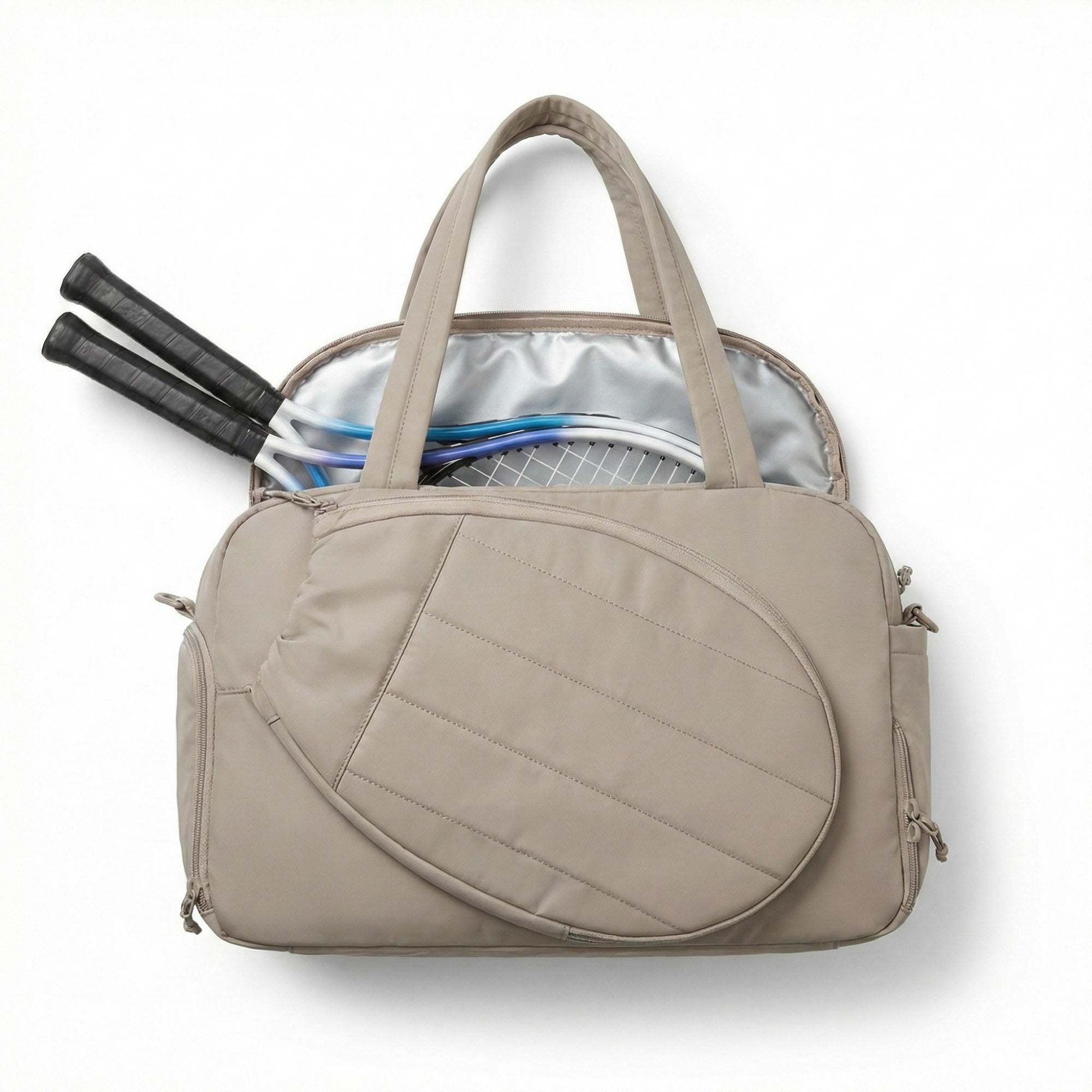 Anna-Kaci Women's Tennis Racket Bag with Insulated Compartment Paddle Pocket and Double Carry Handles