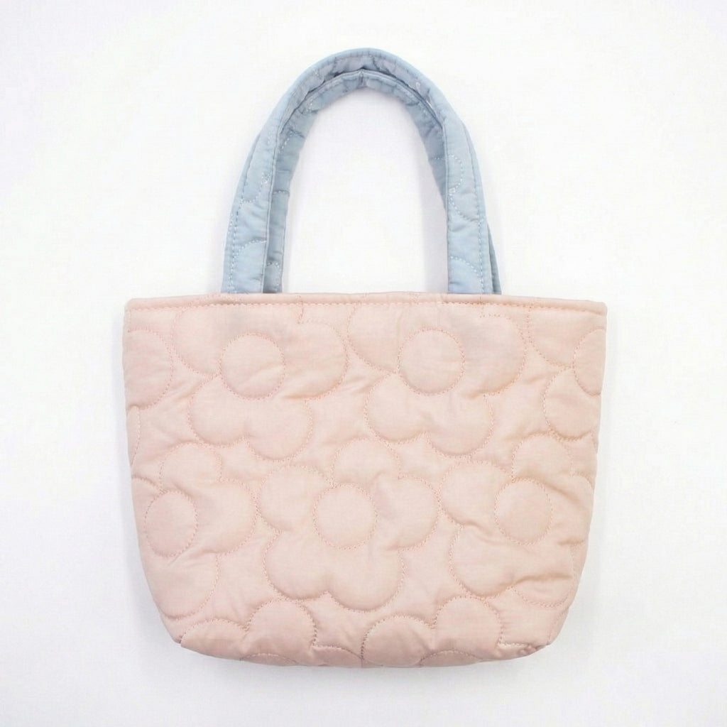 Anna-Kaci Women's Quilted Floral Tote Bag with Padded Top Handles Lightweight Soft Fabric Design