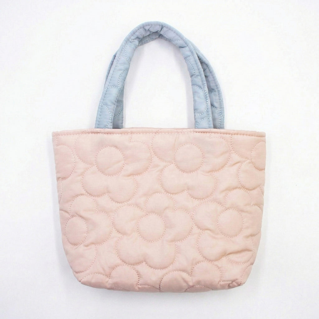 Anna-Kaci Women's Quilted Floral Tote Bag with Padded Top Handles Lightweight Soft Fabric Design
