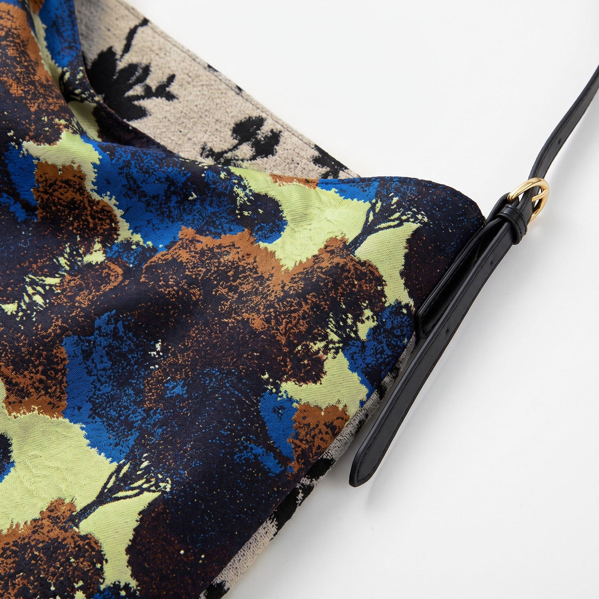 Oversized Printed Hobo Shoulder Bag with Adjustable Strap