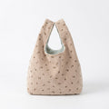 Anna-Kaci Floral Ribbed Knit Hobo Bag Soft Casual Tote Lightweight Everyday Shoulder Bag
