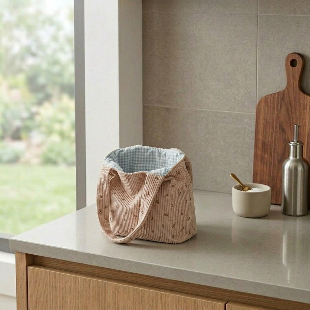 Anna-Kaci Floral Ribbed Knit Hobo Bag Soft Casual Tote Lightweight Everyday Shoulder Bag