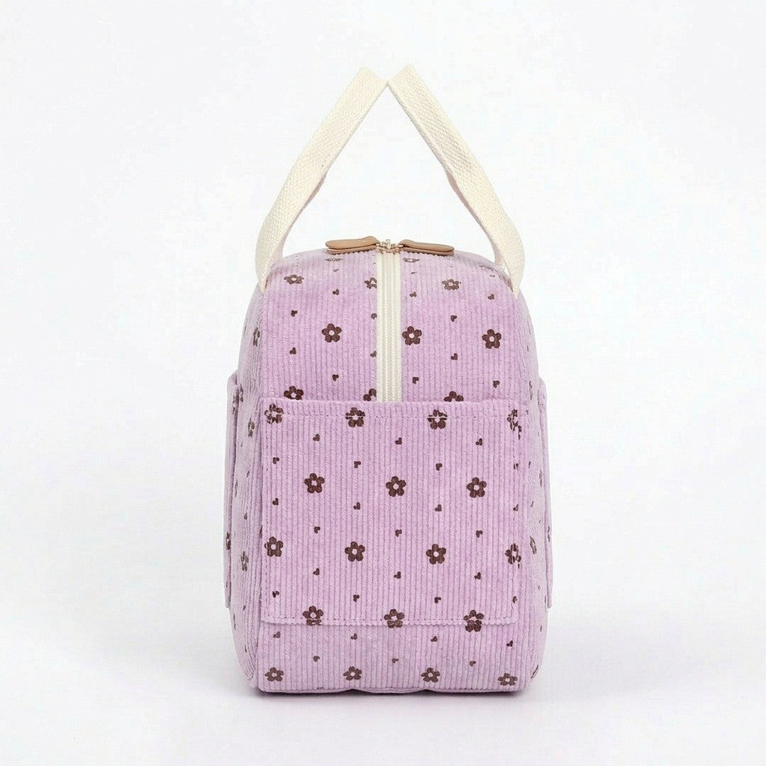 Anna-Kaci Checkered Zip Top Lunch Bag Insulated Small Tote with Handle Portable Food Carrier