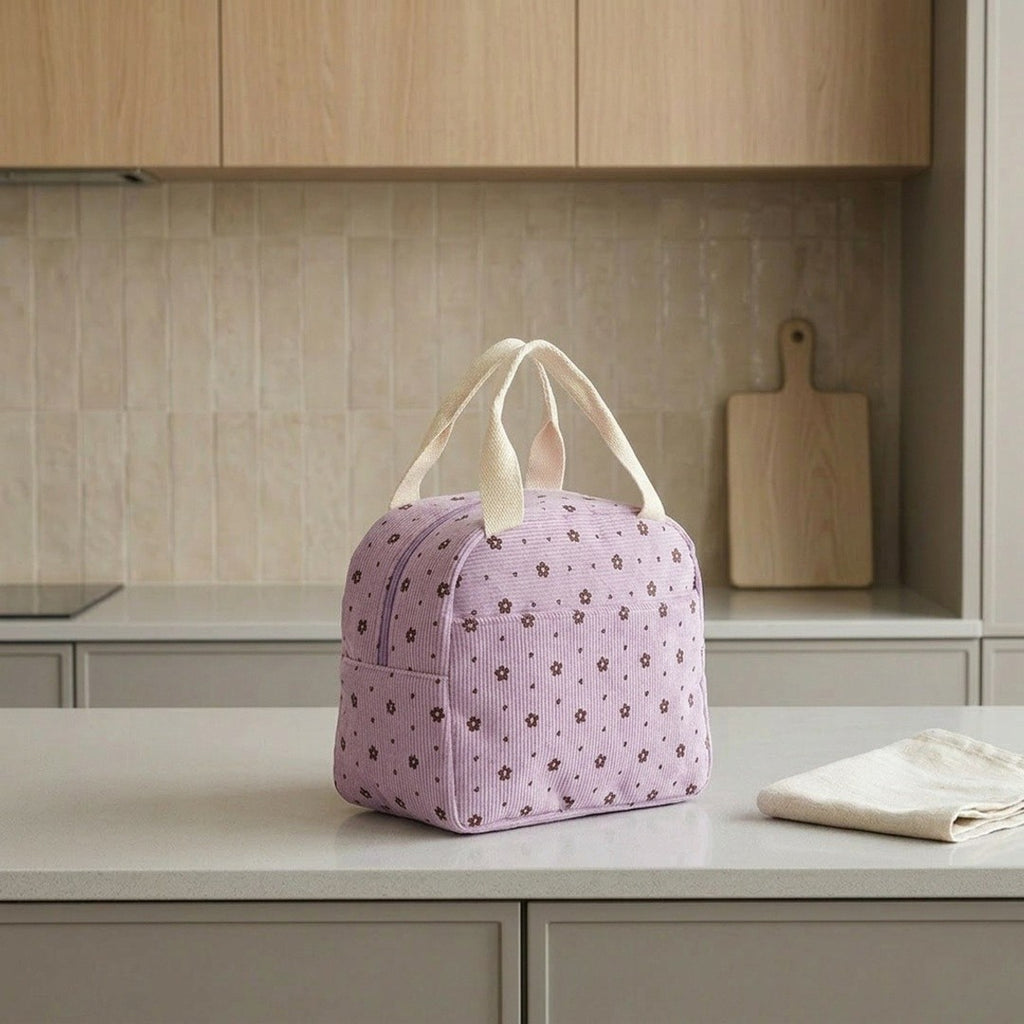 Anna-Kaci Checkered Zip Top Lunch Bag Insulated Small Tote with Handle Portable Food Carrier