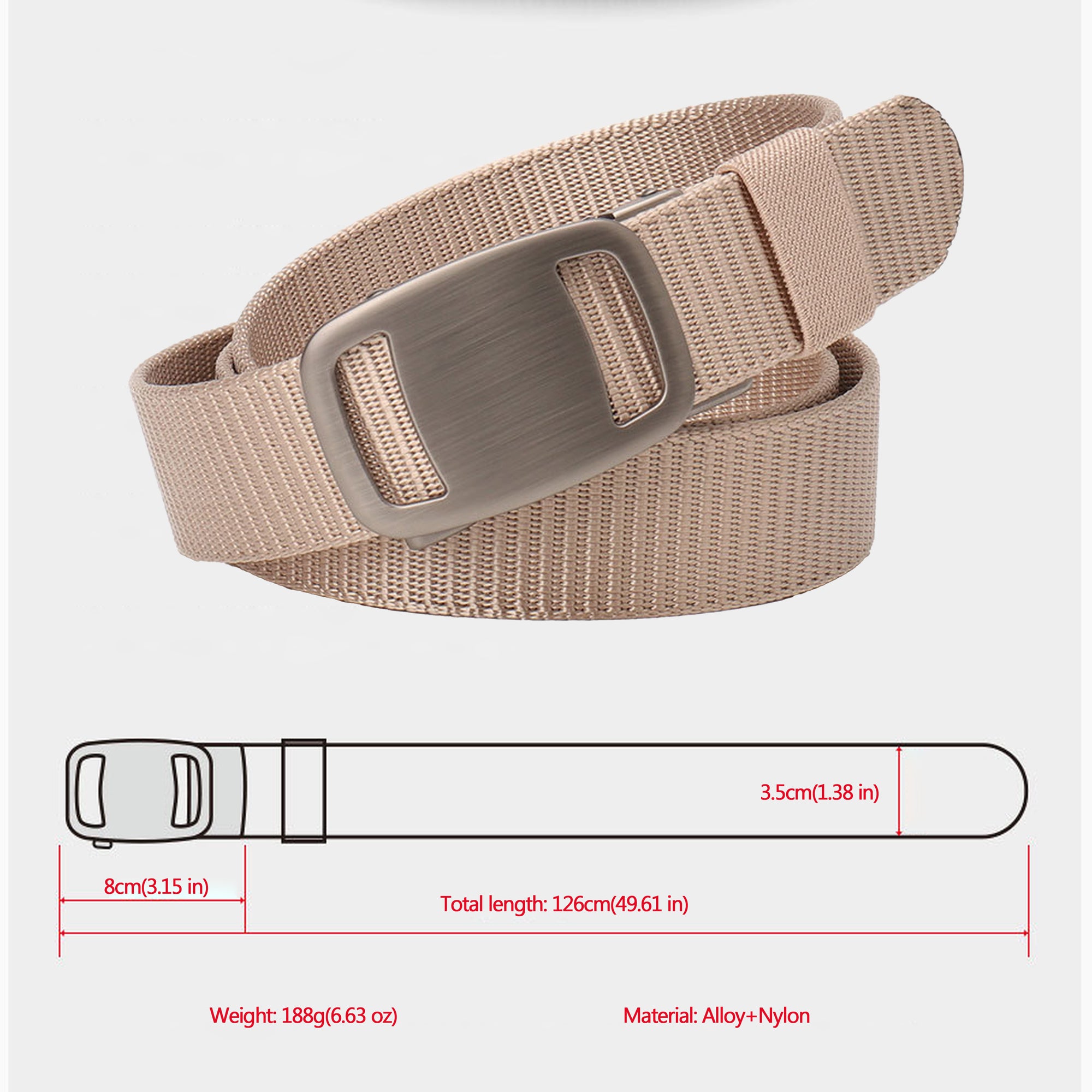 Anna-Kaci Women's Nylon - Look Canvas Belt with Alloy Automatic Buckle
