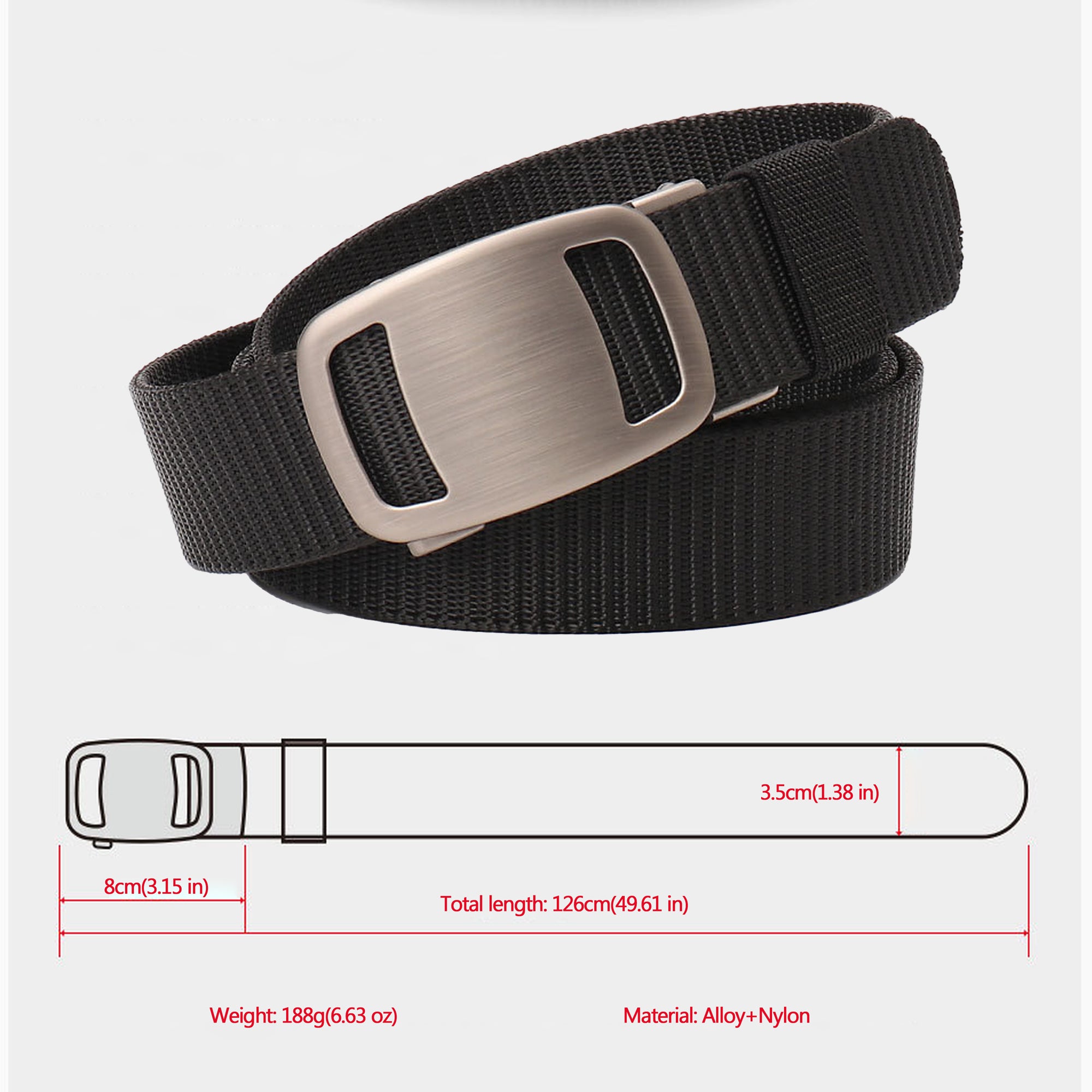 Anna-Kaci Women's Nylon - Look Canvas Belt with Alloy Automatic Buckle