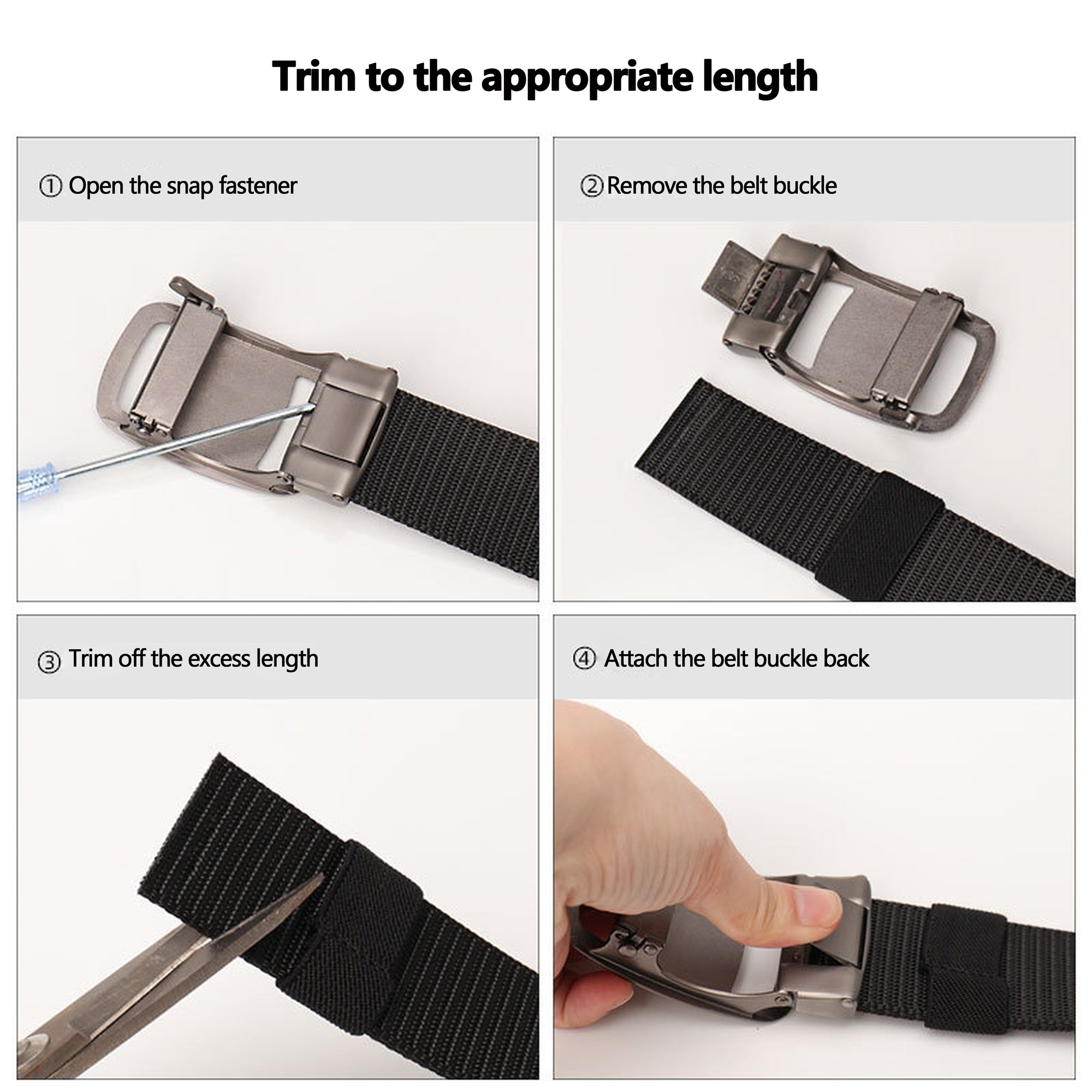 Anna-Kaci Women's Nylon - Look Canvas Belt with Alloy Automatic Buckle