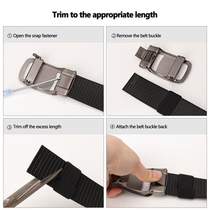 Anna-Kaci Women's Nylon - Look Canvas Belt with Alloy Automatic Buckle