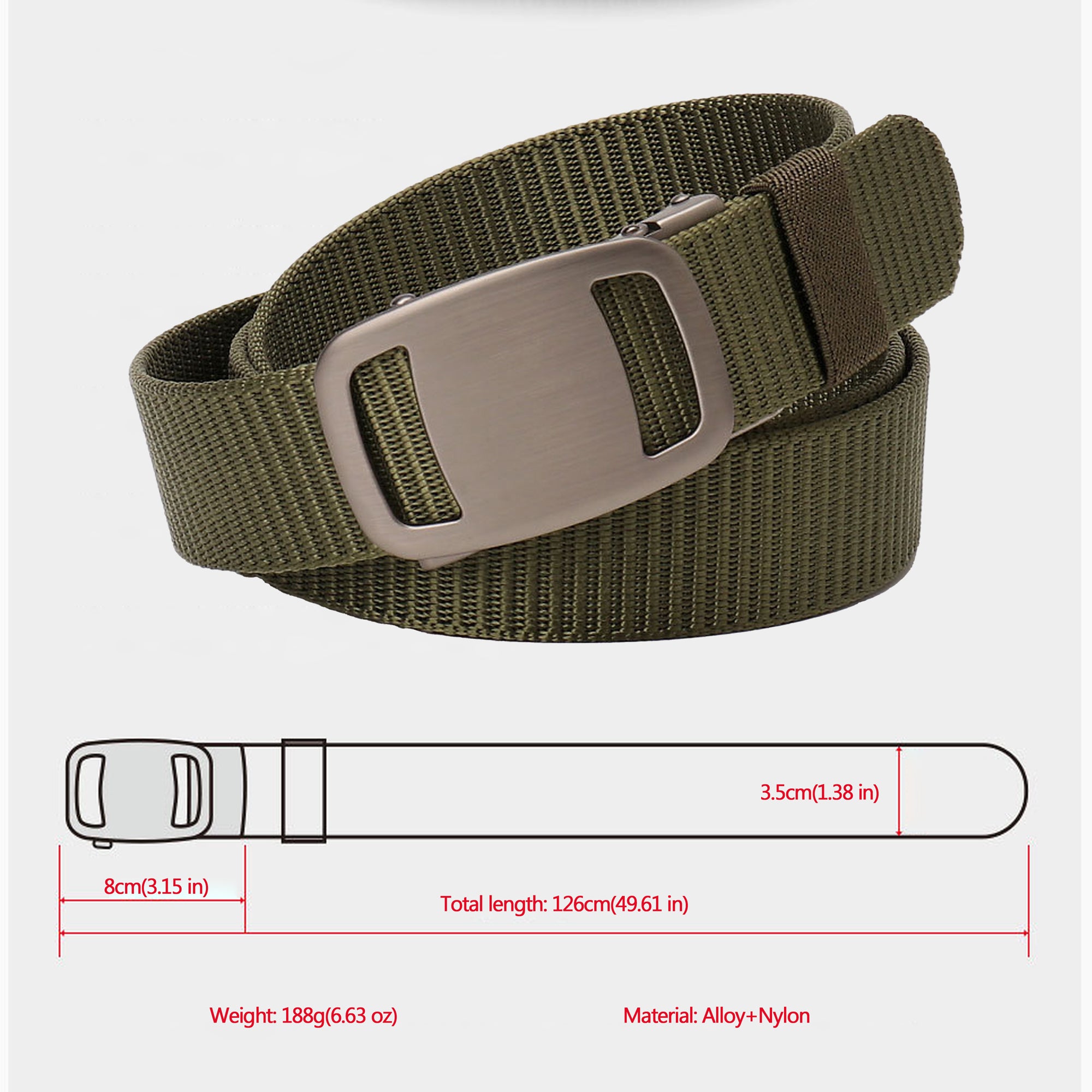 Anna-Kaci Women's Nylon - Look Canvas Belt with Alloy Automatic Buckle